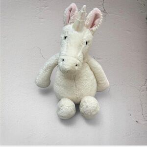 Jellycat Cream and Pink bashful Unicorn Plush